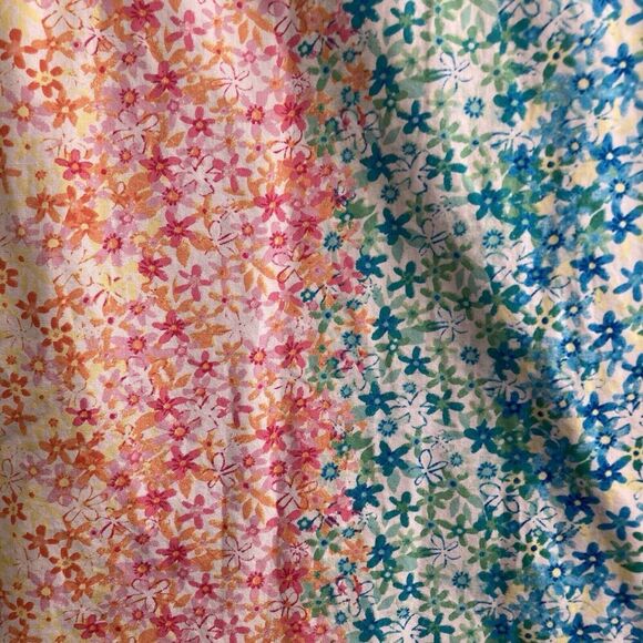 Vintage THE TOG SHOP Women’s Colorful Floral Blouse Size 16 Patchwork Preppy - Picture 3 of 12